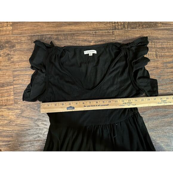 Max Studio Black Short Sleeve Fit & Flare Dress Sz:M - Picture 5 of 5